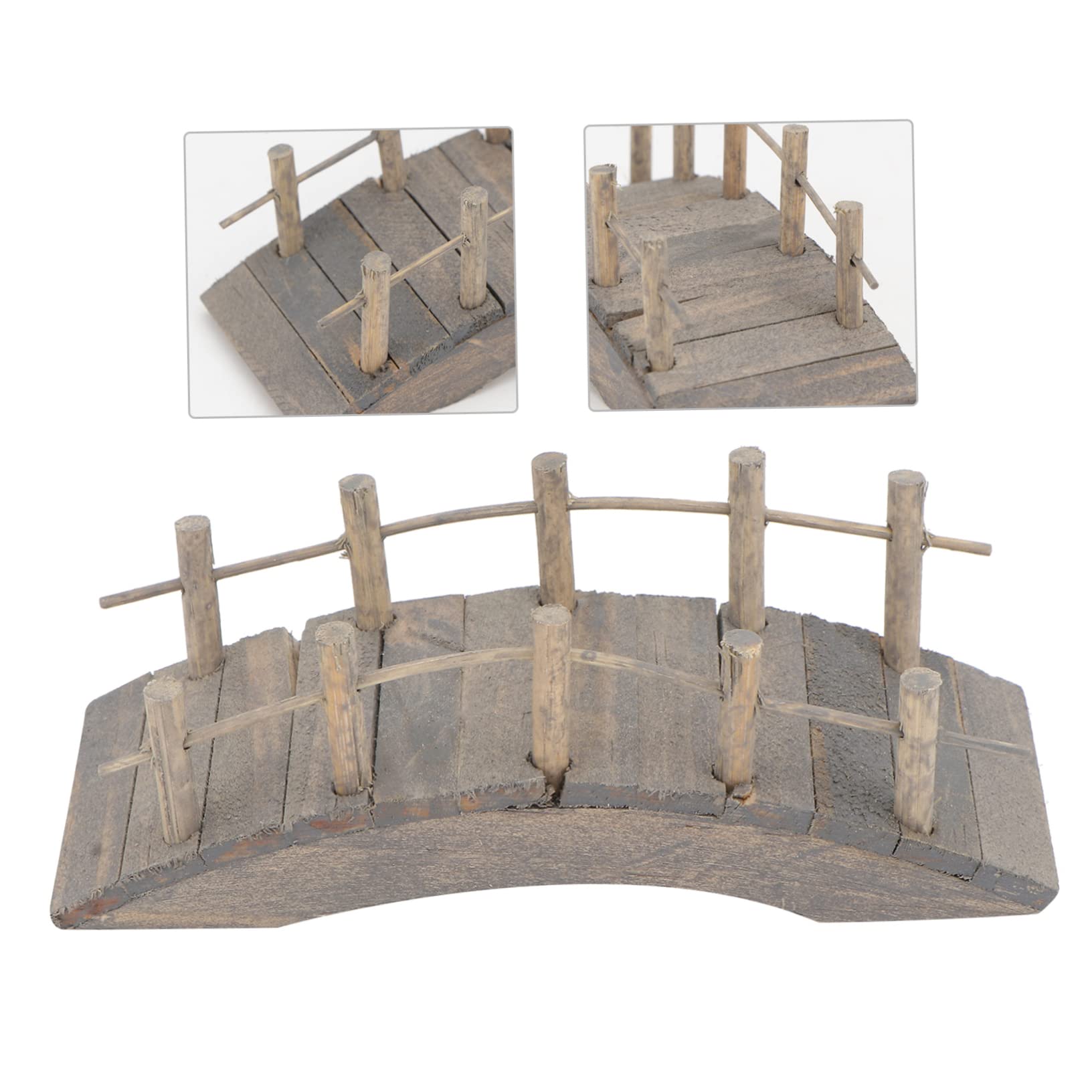 Yardenfun 1 Pc Mini Puente De Arco De Madera Puente De Madera Estatuilla Mini Puente Kits De Mini Terrario Decoración De Mini Puente Decoración del Hogar Puente Bonsai Planta Escritorio