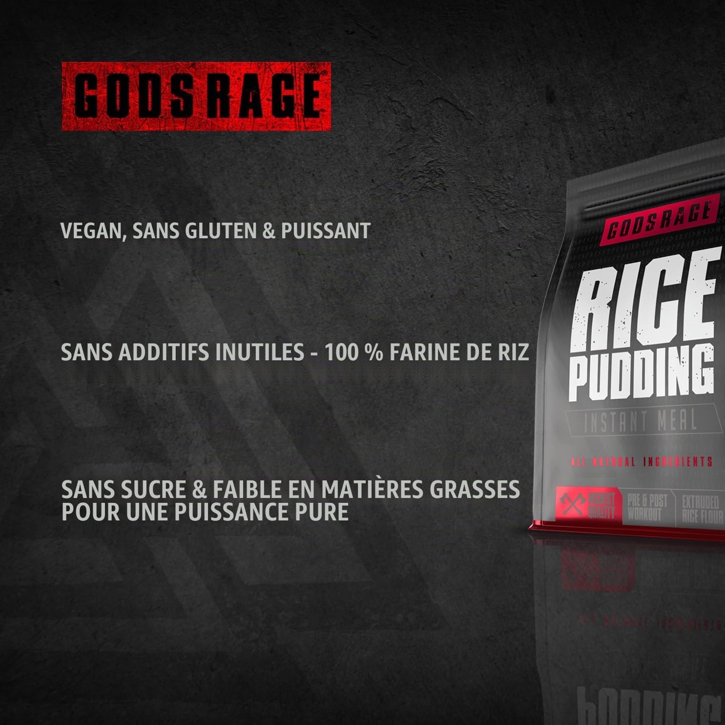 Rice Pudding Instant Meal (3000 g) – préparation rapide – consistance crémeuse, sans additifs artificiels – Fabriqué en Allemagne – riz au lait, idéal avant ou après l'entraînement