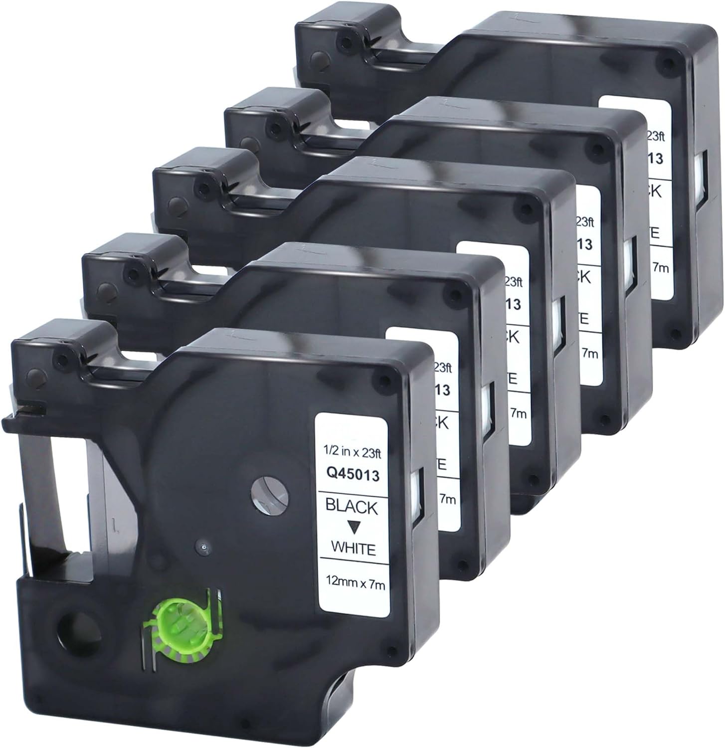 Dymo D1 Zwart op Wit 45013 breedte 12mm