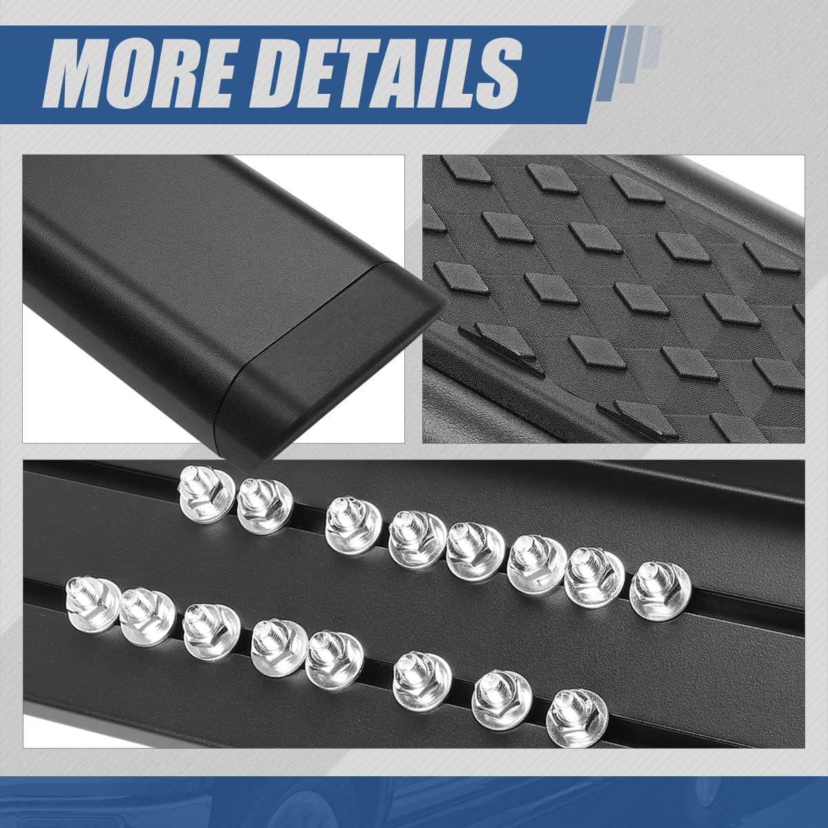 Auto Dynasty 6 Inches Factory Style Tubular Side Step Nerf Bars Running Boards with Mounting Brackets Compatible with Jeep Gladiator JT 4-Door 2020-2024, Extruded Aluminum, Black Powdercoated