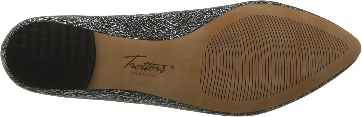 Size 6.5 Black Metalic Trotters Women's Estee Ballet Flat