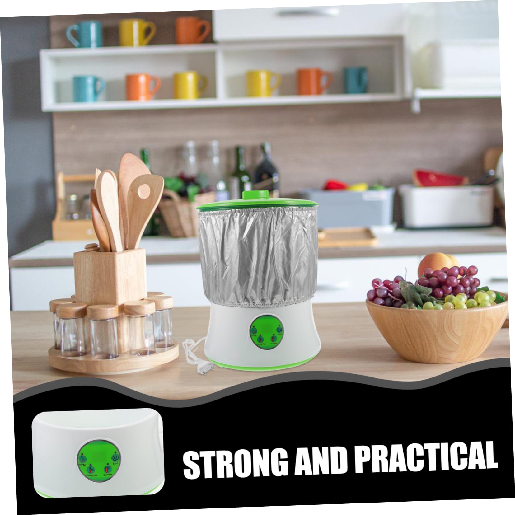 BESPORTBLE Machine à Germer Haricots Intelligente Double Étage 220v – Contrôle de Température Automatique et Prévention des Fuites pour Maison
