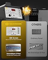 Vista 6 de H HZXVOGEN Soldador TIG AC DC con pulso, soldador TIG de aluminio 200A con onda cuadrada 110V/220V IGBT inversor HF TIG/pulso TIG/máquina soldadora