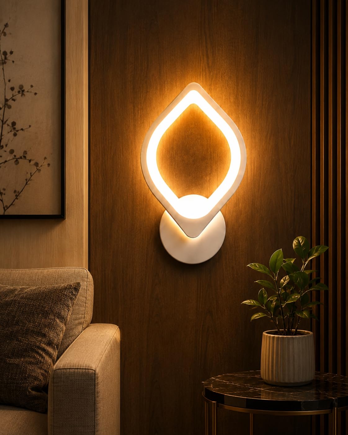 Crystal LED Wall Light, Modern Gold Finish Decorative Wall Lamp with 3 Colour Changing Modes for Living Room, Bedroom, Hallway & Home Decor-image-31