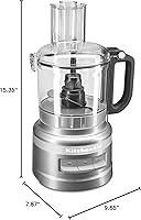 Vista 32 de KitchenAid - Procesador de alimentos de 9 tazas, contorno plateado Plateado Contour