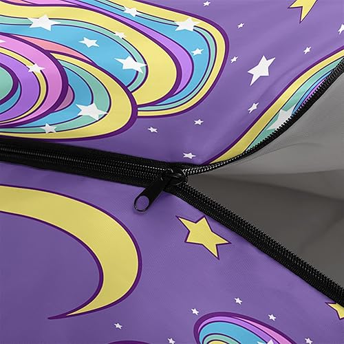 Miniatura 5 de QOOMO Saco de dormir para camping, 3 estaciones, clima cálido y fresco, ligero, saco de dormir impermeable para adultos y niños, viajes y al aire