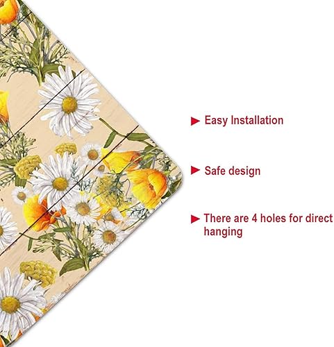 Miniatura 7 de Letrero de metal con diseño de girasoles de granja de otoño, diseño retro de granja, girasoles de grano de madera, pintura al óleo floral, letrero