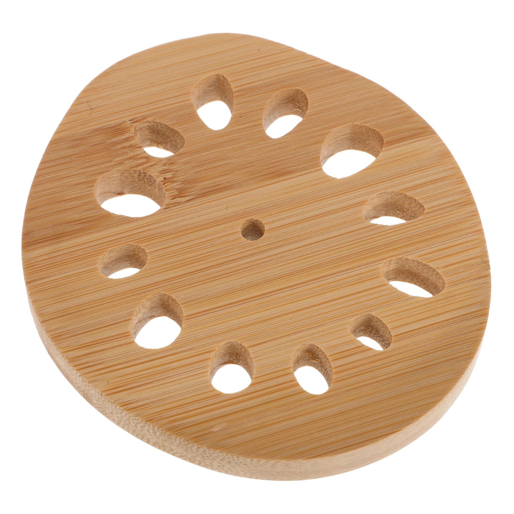 Mikinona Elegant Lotus Root Coasters Bamboo Wooden Heatproof Pad for Table Tea Beverage