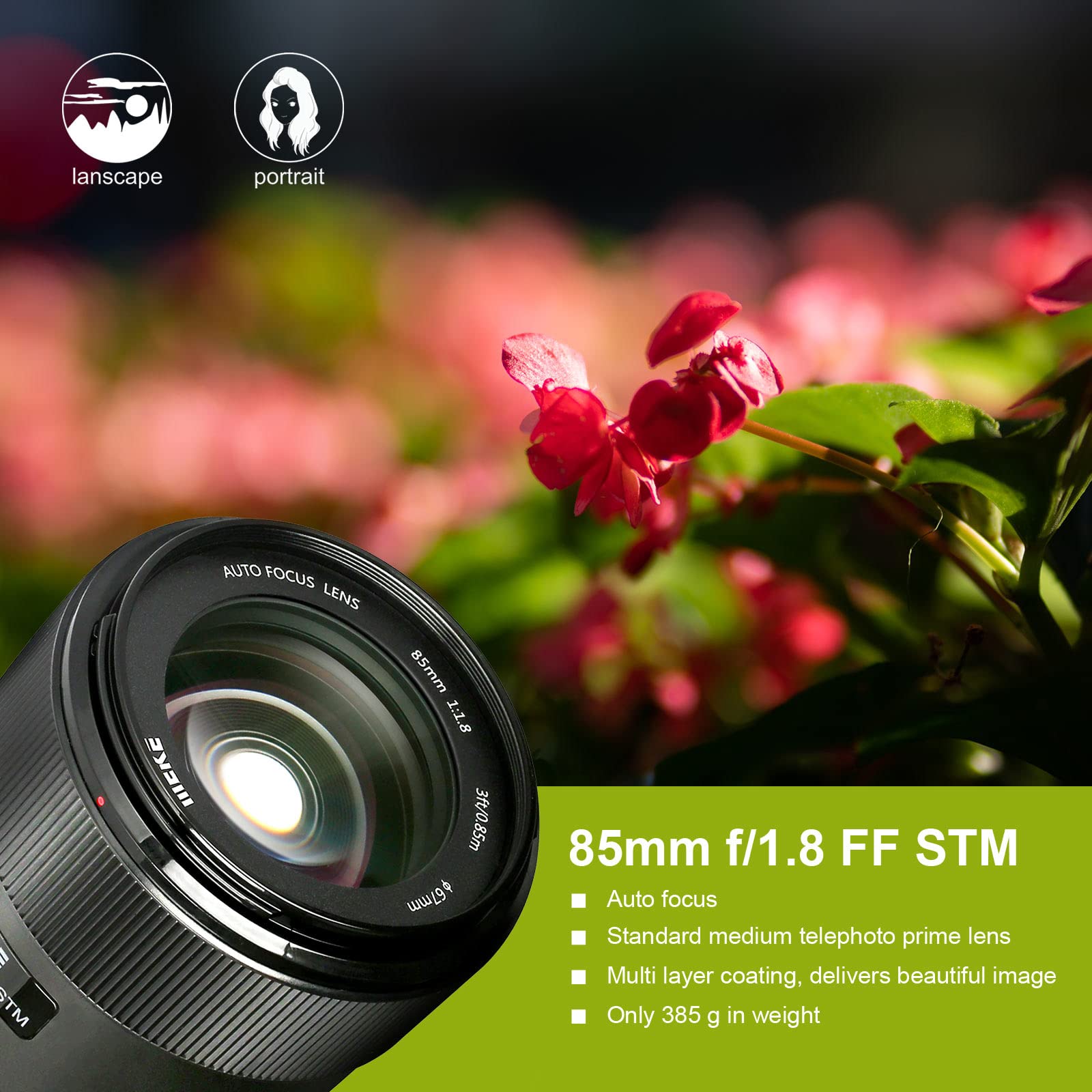 Amazon.co.jp: Meike 85mm F1.8 オートフォーカス ミディアム 望遠 STM 