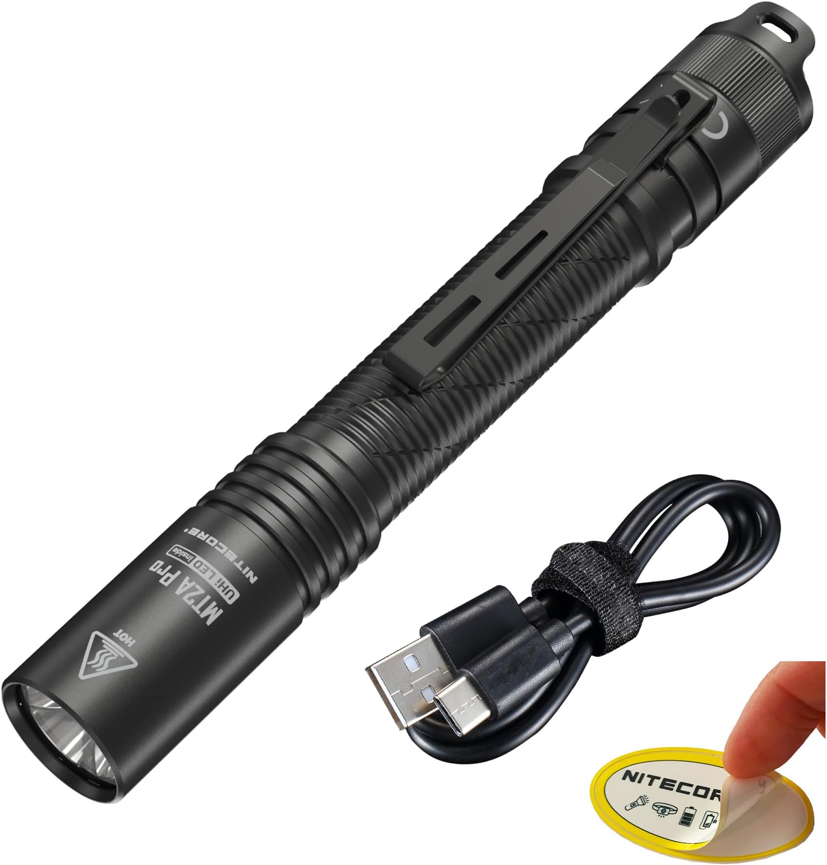 Nitecore MT2A Pro EDC Flashlight, 1000 Lumen, USB-C Rechargeable, 2X AA Battery Compatible Slim Penlight, Pocket Flashlight