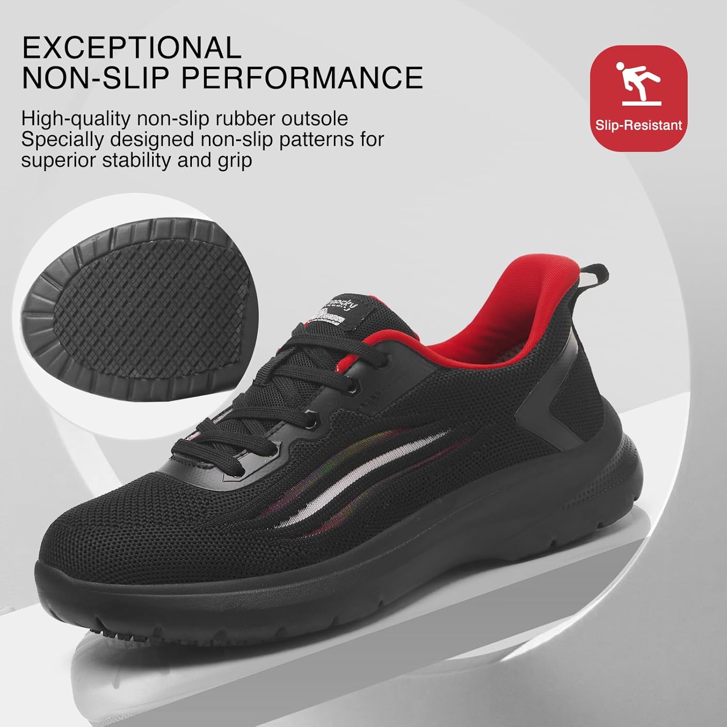 Treesky Non Slip Work Shoes for Women in Food Service - Slip Resistant, Comfortable & Lightweight Sneakers, Suitable for Restaurant, Kitchen & Nursing Crews - Image 3