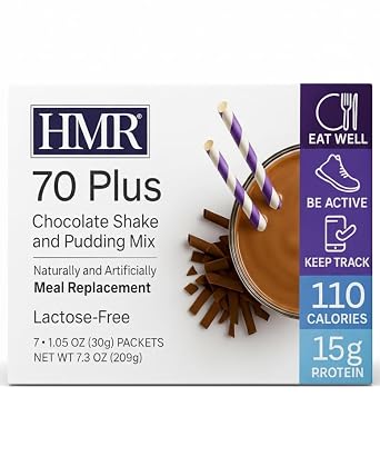 HMR 70 Plus Shake & Pudding Mix | Meal Replacement Powder | Lactose-Free | 15g Protein | Easy to Make | Low Calorie 7.35 Ounce Pack of 1, Chocolate