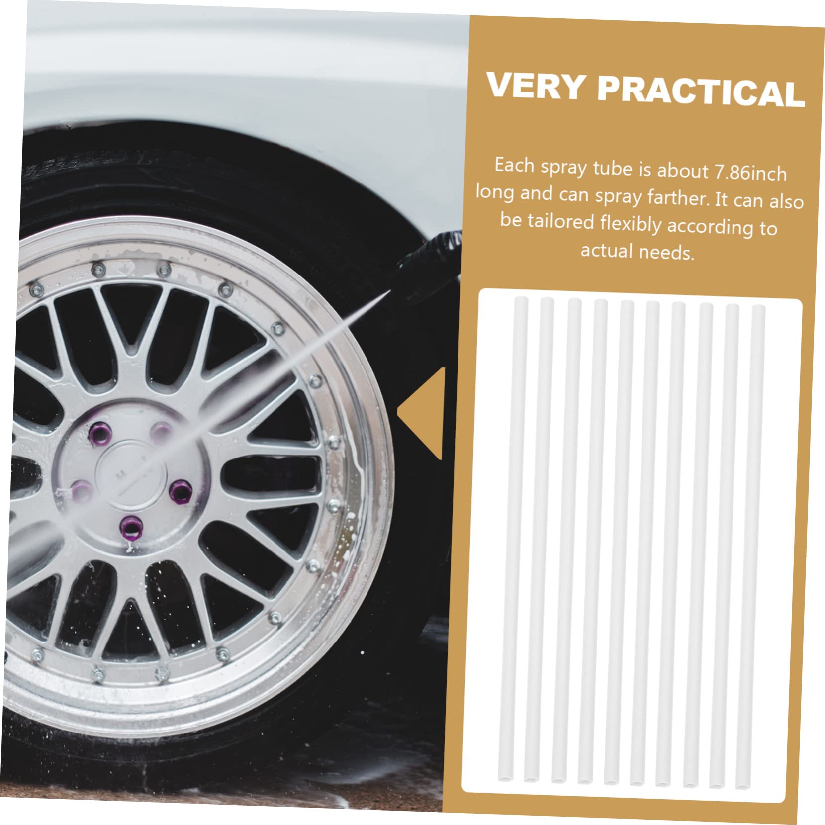 BEBEMOKO 10pcs Can Replacement Straws Hard Tube for Standard Spray Cans for Automotive Repair and Manufacturing Compact for Easy Storage