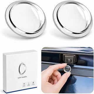 2Pcs Car Camera Lens Protector, Clear Backup Camera Cover and Lens Guard | For compatible front, rear, side and 360-degree cameras; helps shield exposed lenses from rain spots, dust, grit and scrapes