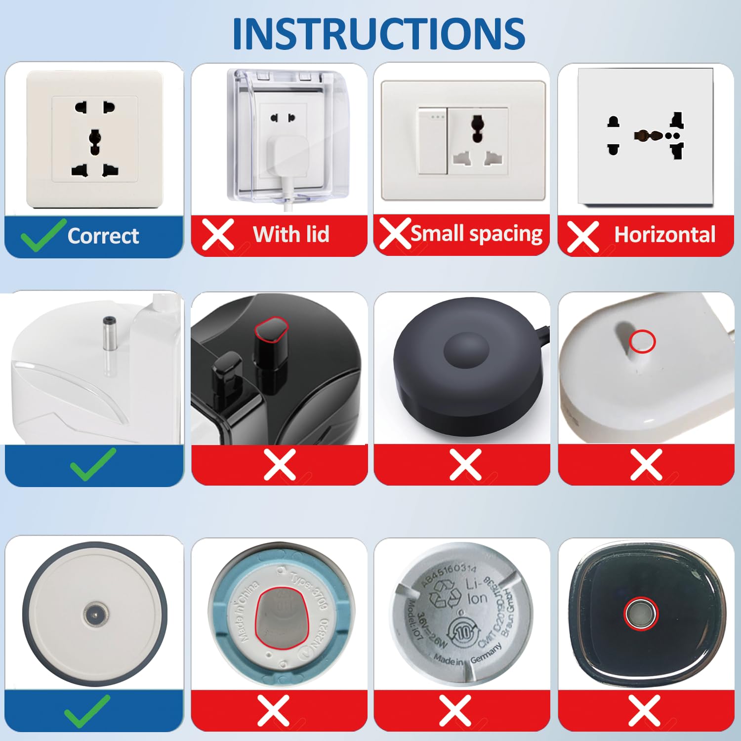 Condition photo showing New/Like New for wall charger for 7am2m am105/am110 /fairywill/bitvae/dnsly/vekkia/gloridea/sboly/electric toothbrush, (not for 7am2m am100 am101 am103) (white)