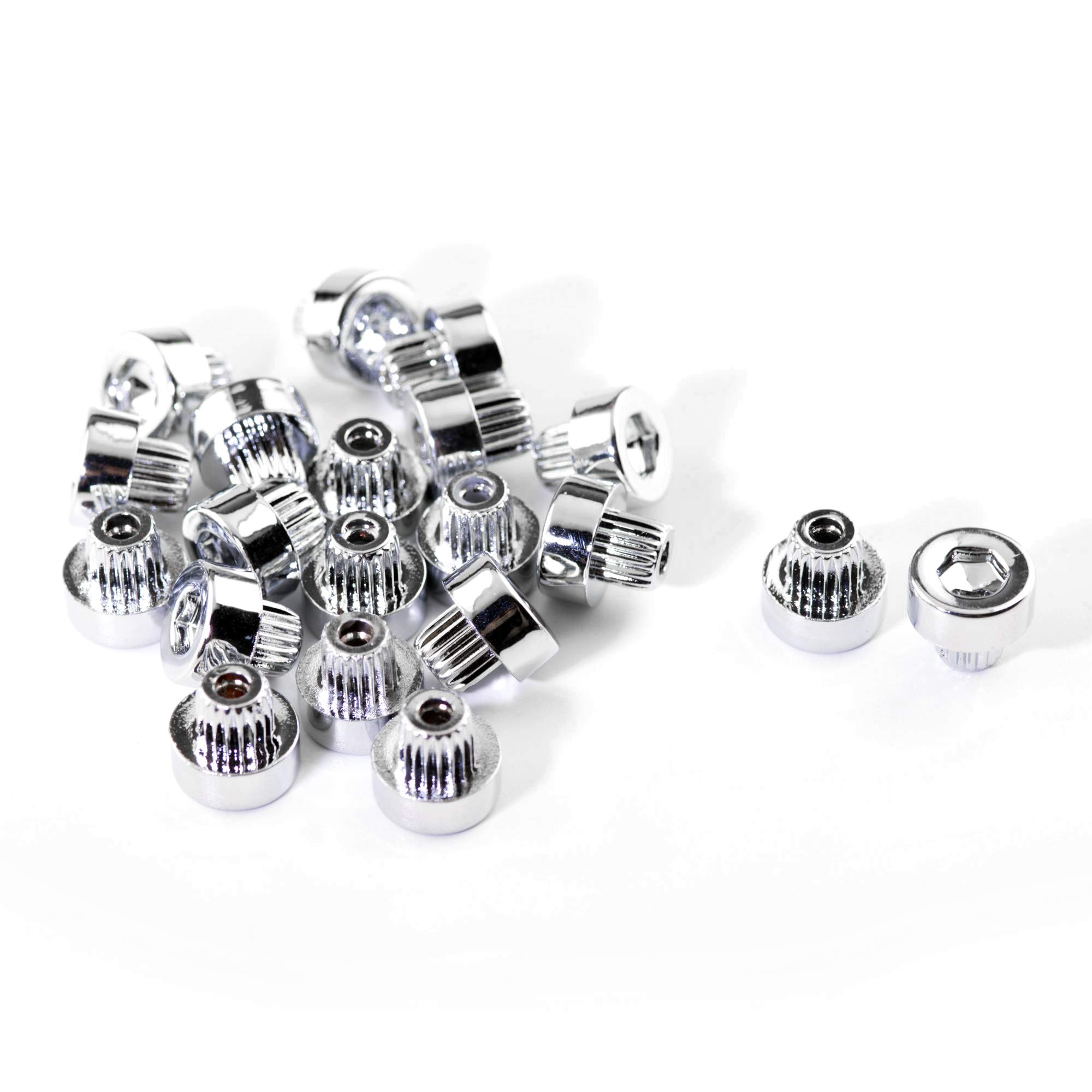Rhinotuning RhinoTuning 50pcs Rad Felge Lippe Nieten Muttern Loch 6.2mm/0.24in Ersatz Nieten Auto Rad Zubehör Teile Chrom（Versilberung）