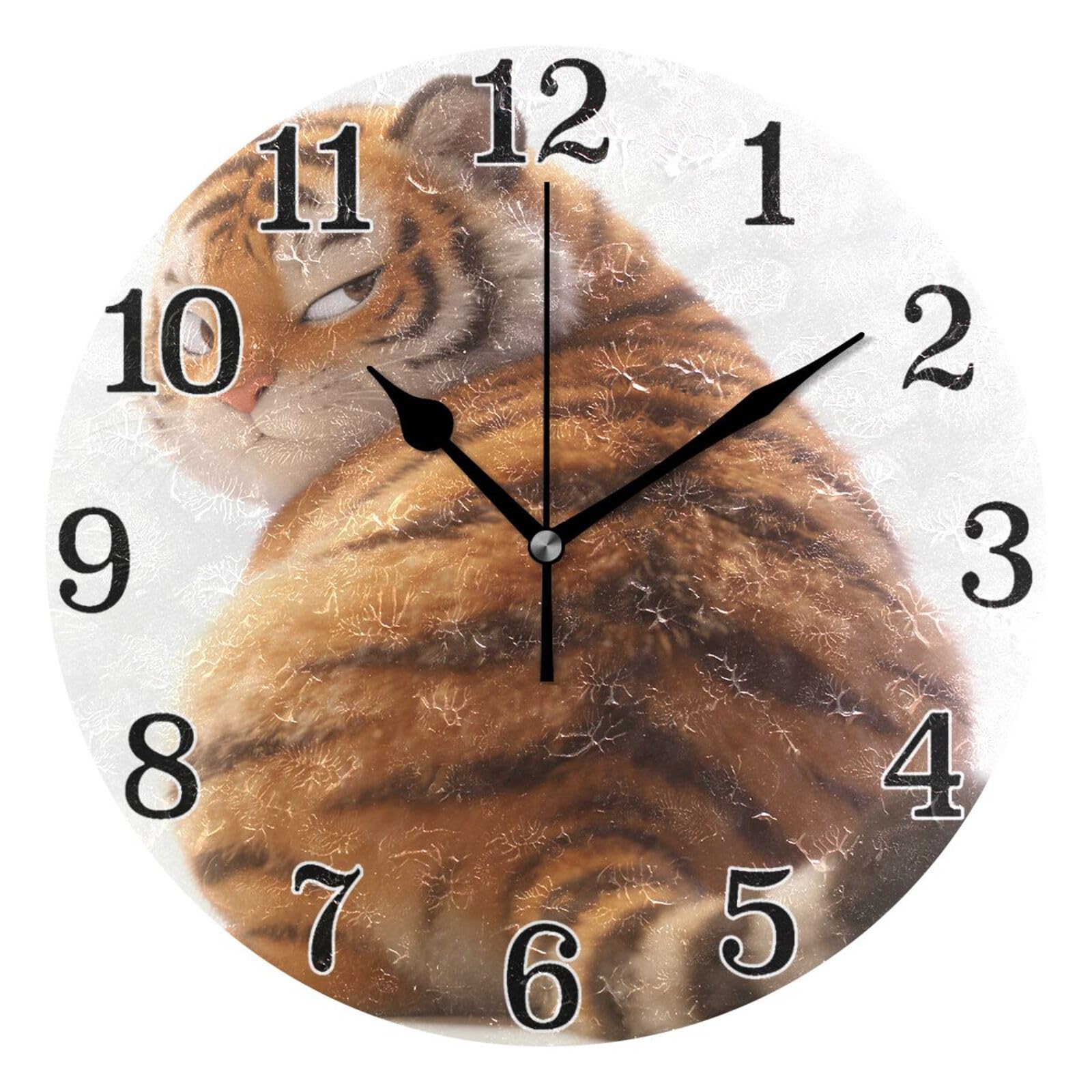 Horloge murale animal en colère pour chambre ado et bureau dynamique 25cm