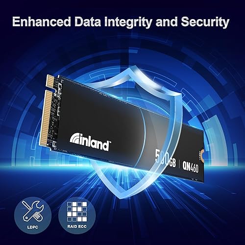 Miniatura 5 de INLAND QN460 SSD 500GB Gen4 NVMe M.2 Unidad interna de estado sólido para juegos, hasta 5,300 MBs, almacenamiento y memoria para laptop y PC de