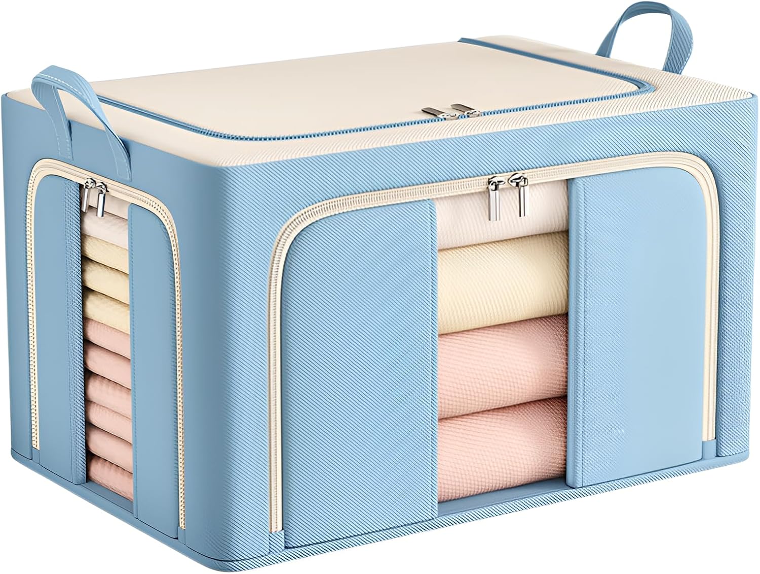 新着商品】衣装ケース 収納ケース 蓋付き 5面開閉 積み重ね 折り畳み