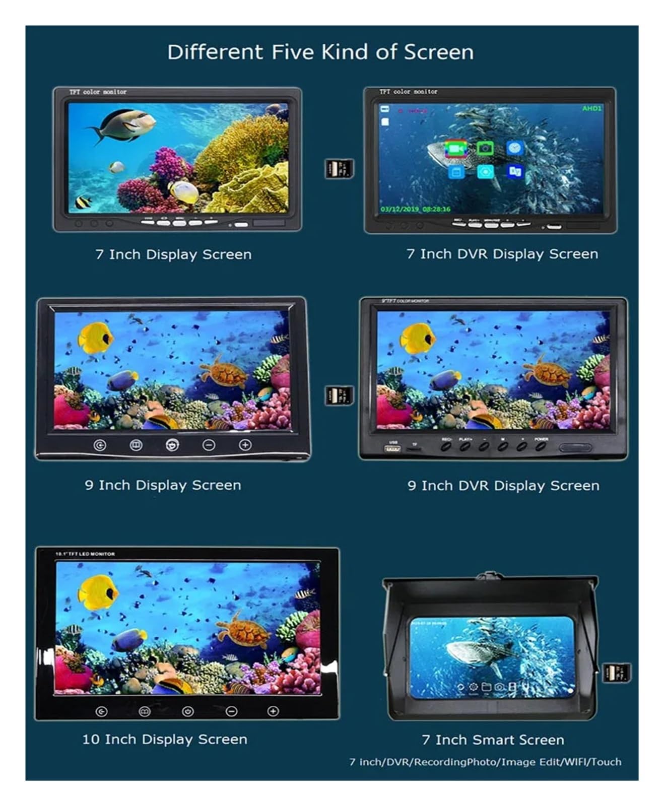 Cámara de pesca submarina de 10 pulgadas, buscador de peces, IP68, resistente al agua, 20 LED, cámara panorámica giratoria de 360 ​​grados, 20 m/50 m/100 m Vista clara(20M)