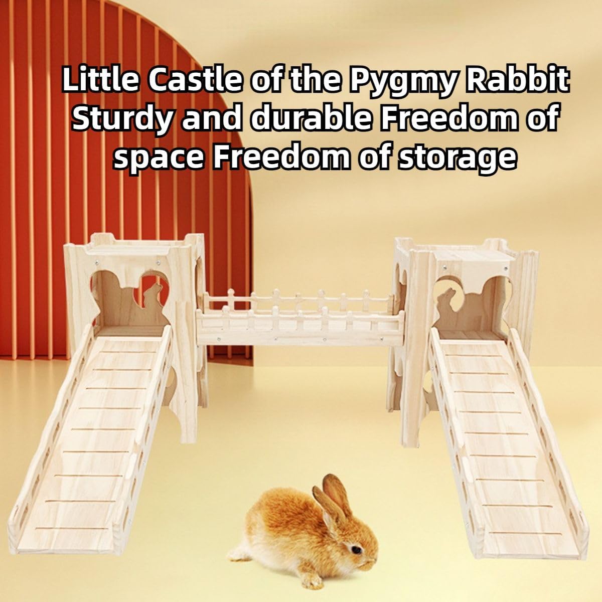 9Pcs Wooden Guinea Pig Hideout, Chinchilla House, Baby Rabbit House, Dwarf Bunny Hut Hideout Wood, Small Animal Hideout for Rats, Hedgehog