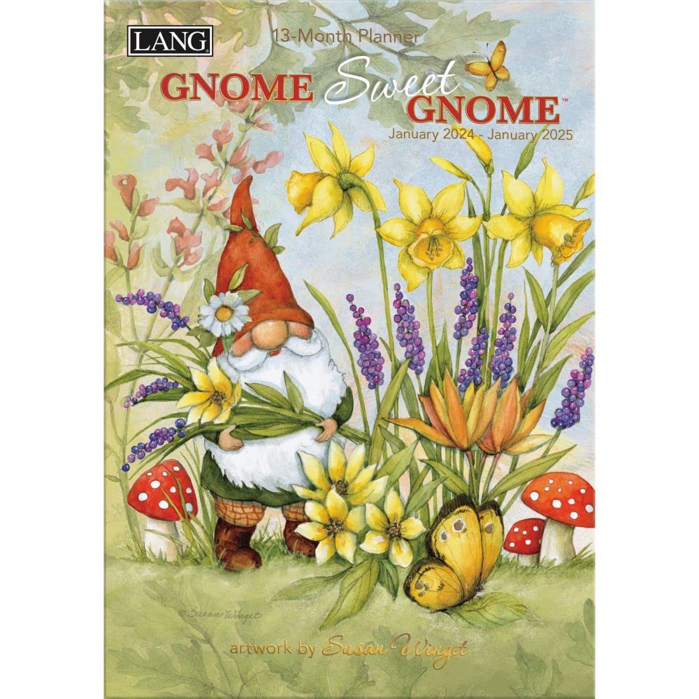 LANG Gnome Sweet Gnome 2024 Planner mensile (24991012126)