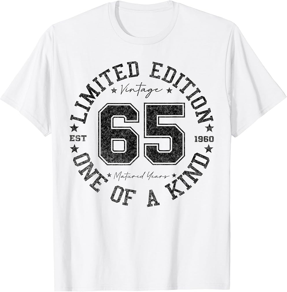 65 Year Old Gifts Vintage 1960 Limited Edition 65th Birthday T-Shirt