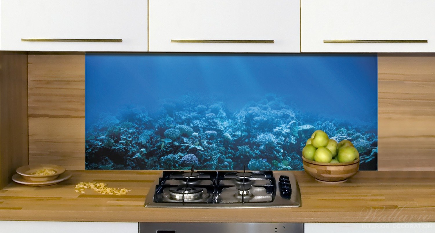 Wallario Küchenrückwand Aus Glas 125x50 Cm – Motiv Hundewelpen & Katzenjunge, Pflegeleichter Spritzschutz