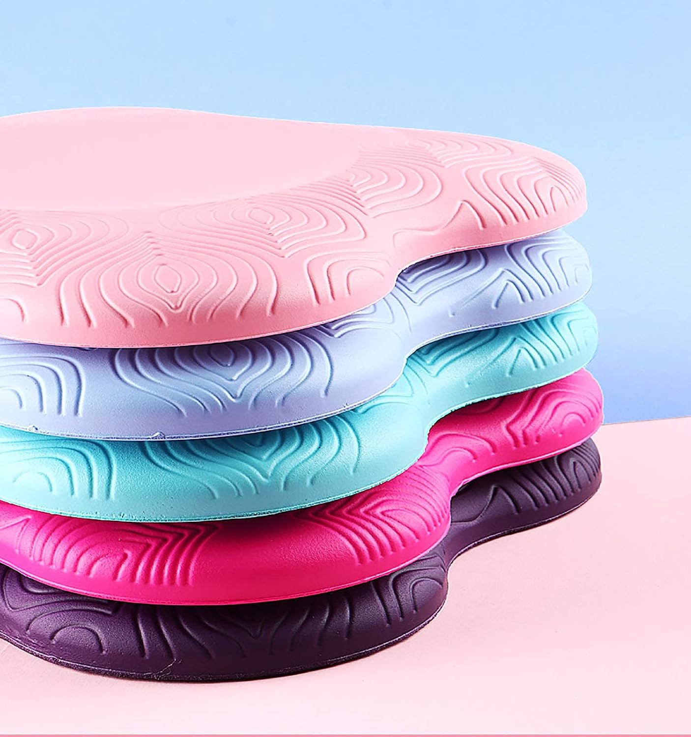 Aiweitey Yoga Knee Pad Thick Kneeling Pad Soft Cushion Support for Knees, Elbow, Hand, and Head-2 Packs (Baby Pink)