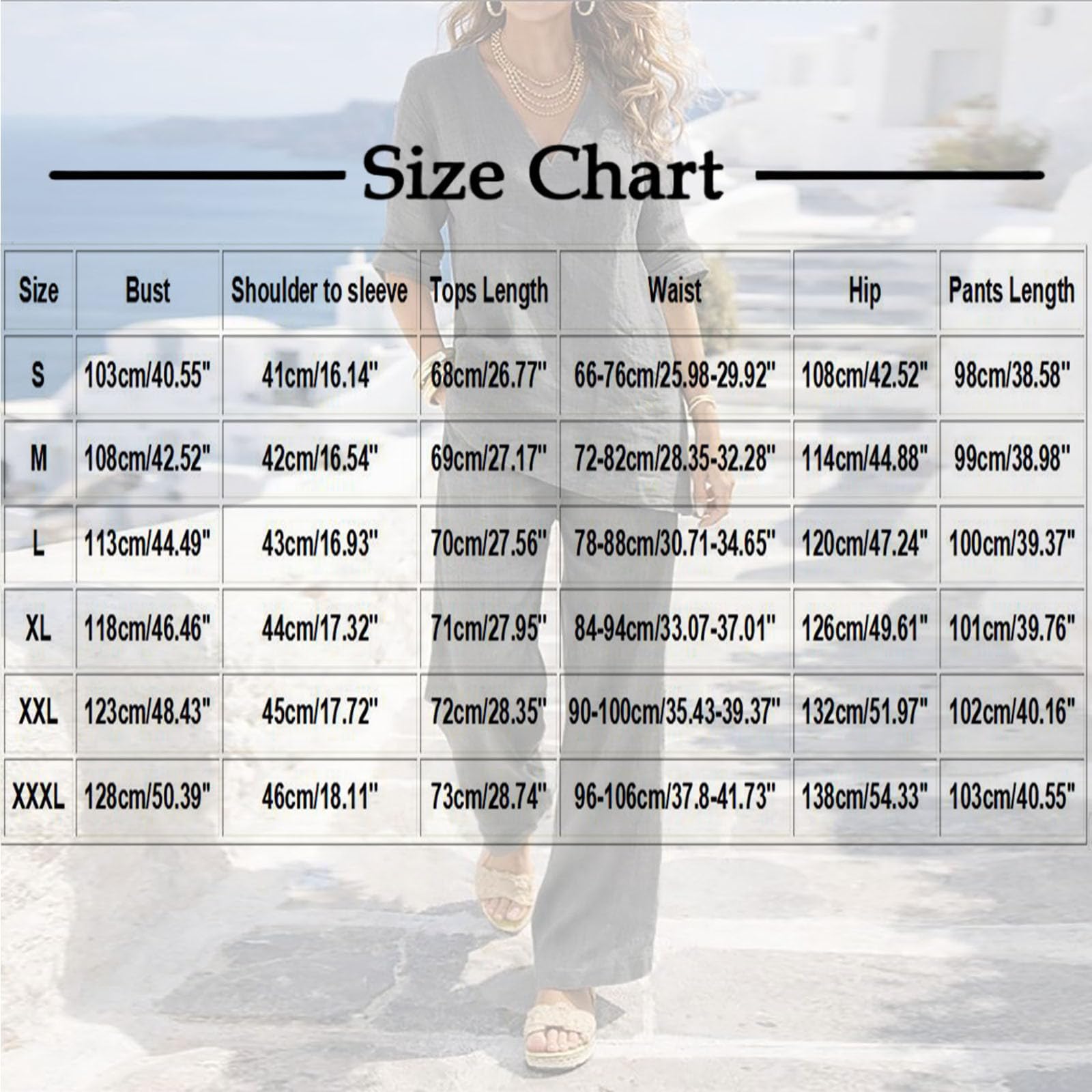 Leinenanzug Damen Sommer Atmungsaktive Hosenanzug Elegant 2 Teilig Zweiteiler V-Ausschnitt Leinenbluse und Hose 2 Teiler Elegant Hosenanzüge Baumwolle Leinen Jogginganzug Freizeit Anzug Tracksuit