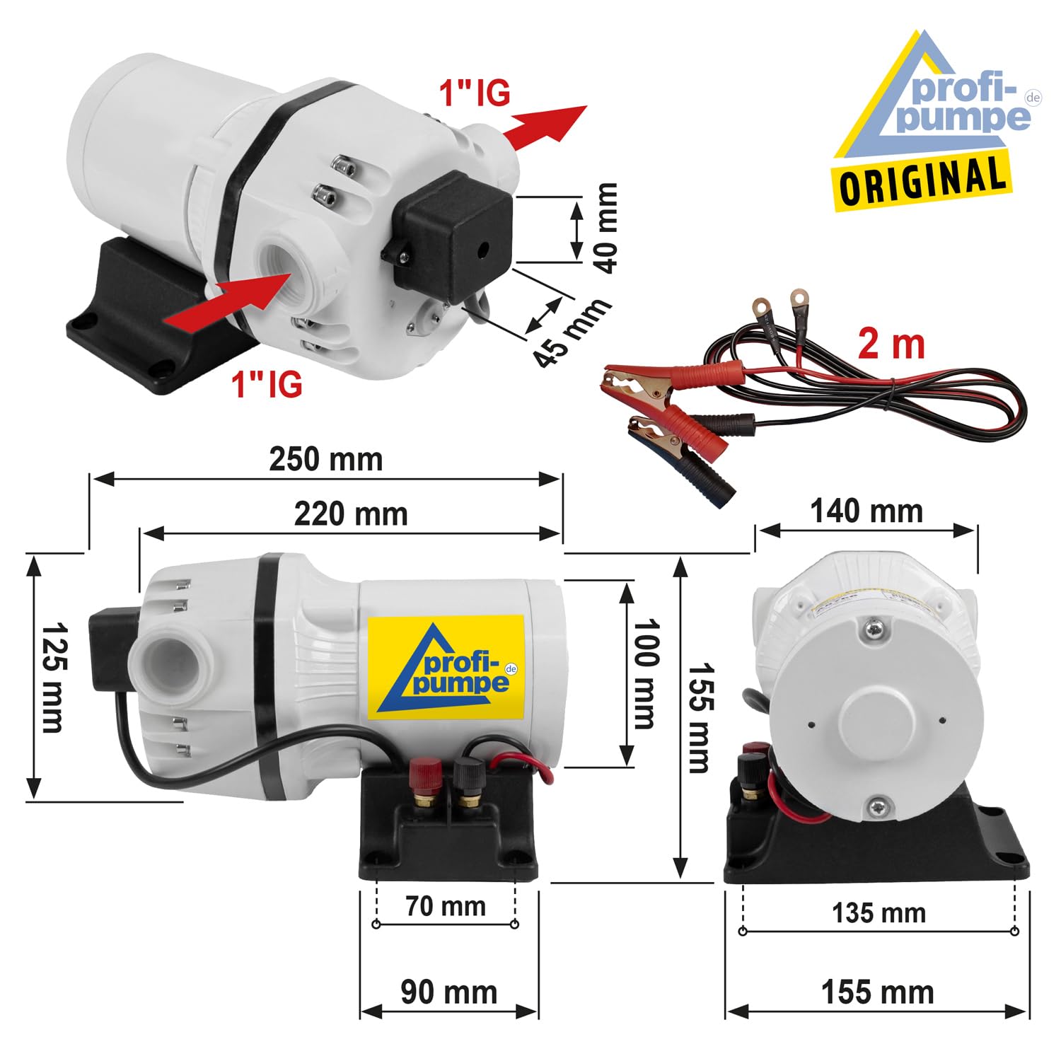 AdBlue - Set di pompe per urina, 12 V, pompa per carburante, pompa chimica, potente motore elettrico