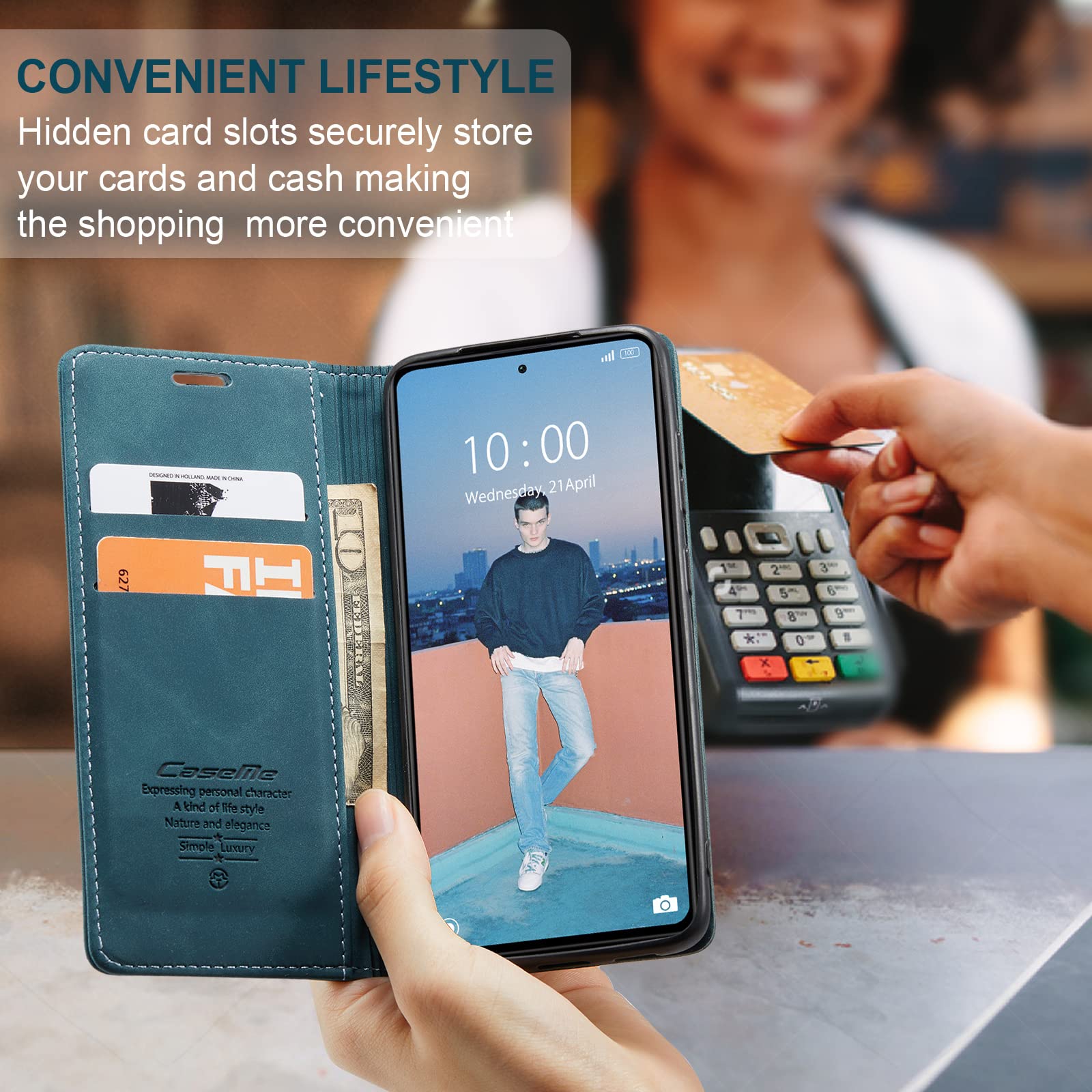 KANVOOS Cover per Xiaomi Redmi Note 12 PRO 5G / Poco X5 PRO 5G, Cover a Libro