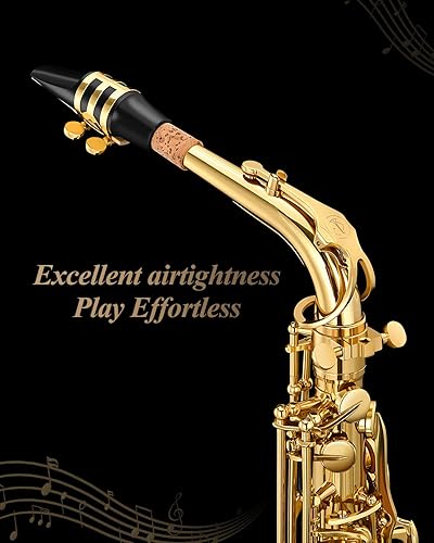 Vista 10 de Saxofón de bronce Eastar profesional Eb plano, kit completo para estudiantes principiantes con estuche de transporte, correas de boquilla, soporte