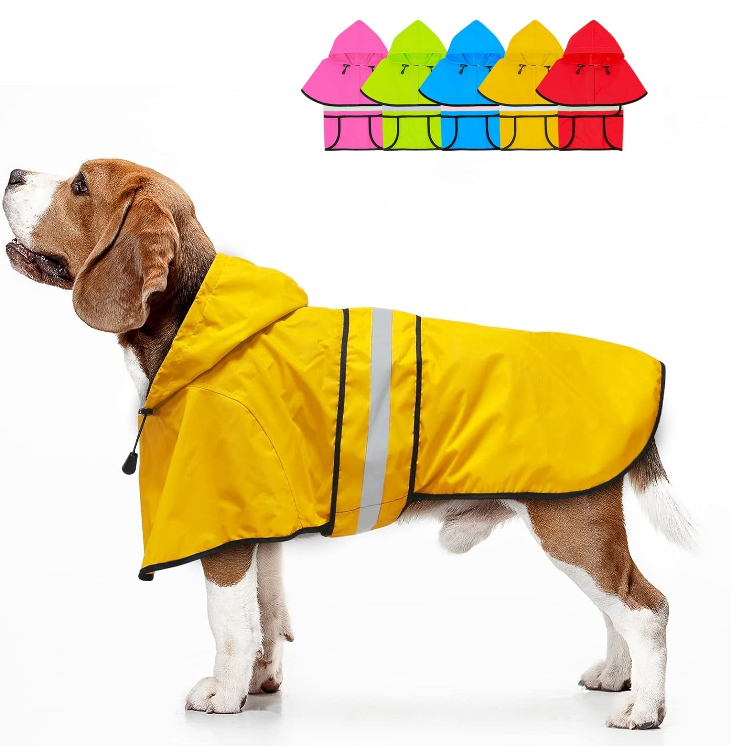 Dolitego Hooded Dog Raincoat