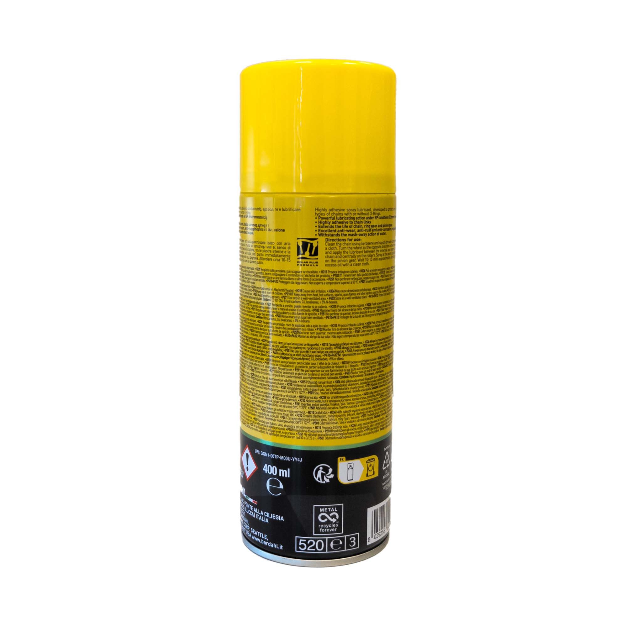BARDAHL High Speed Chain Grasso Spray Adesivo Lubrificante Per Catene Moto Scooter 400 Ml - Foto 10