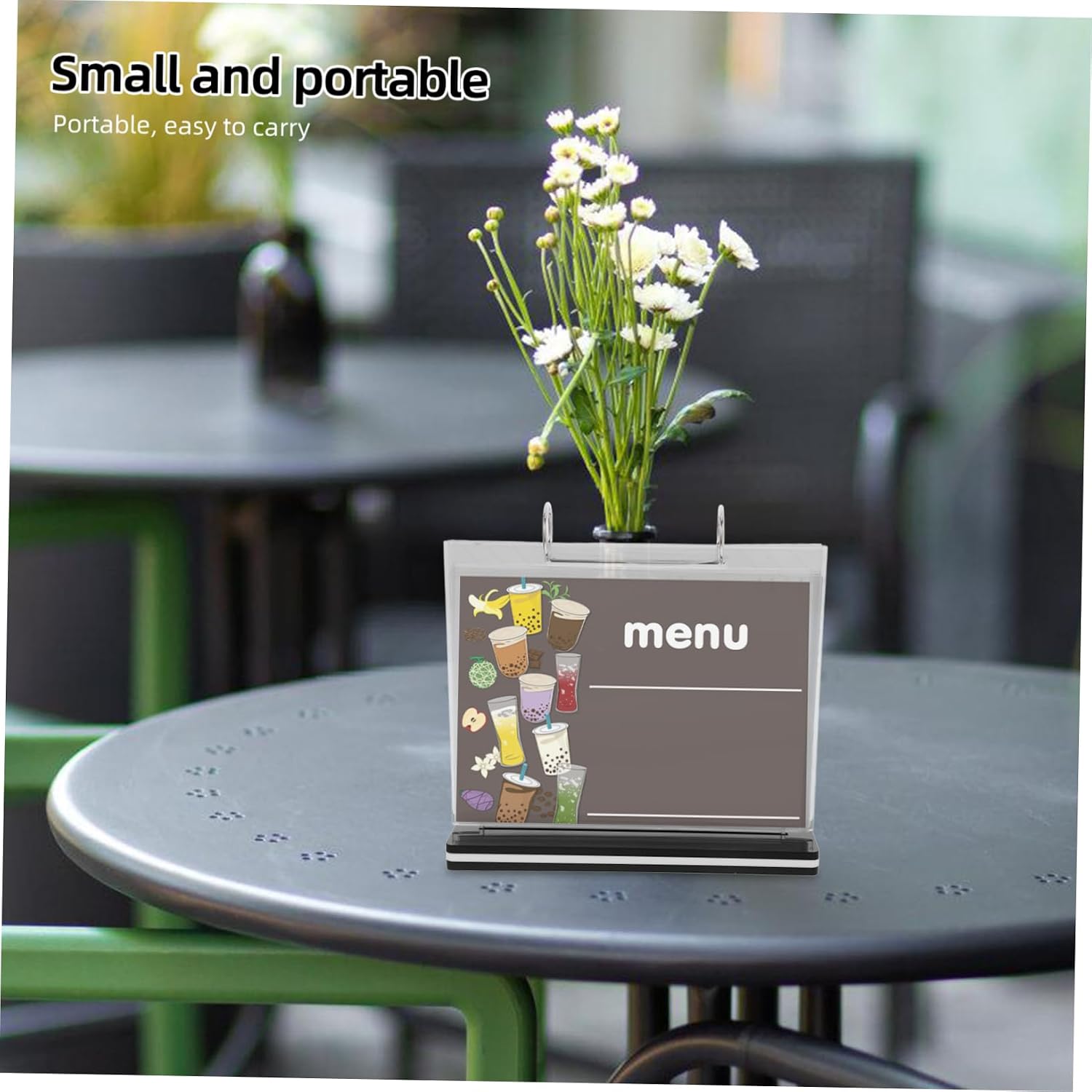 Zerodeko Plastic Menu Folder Stand for Restaurant Versatile Display Rack for Menus Advertisements and Events Transparent Table Card Holder for Horizontal Use
