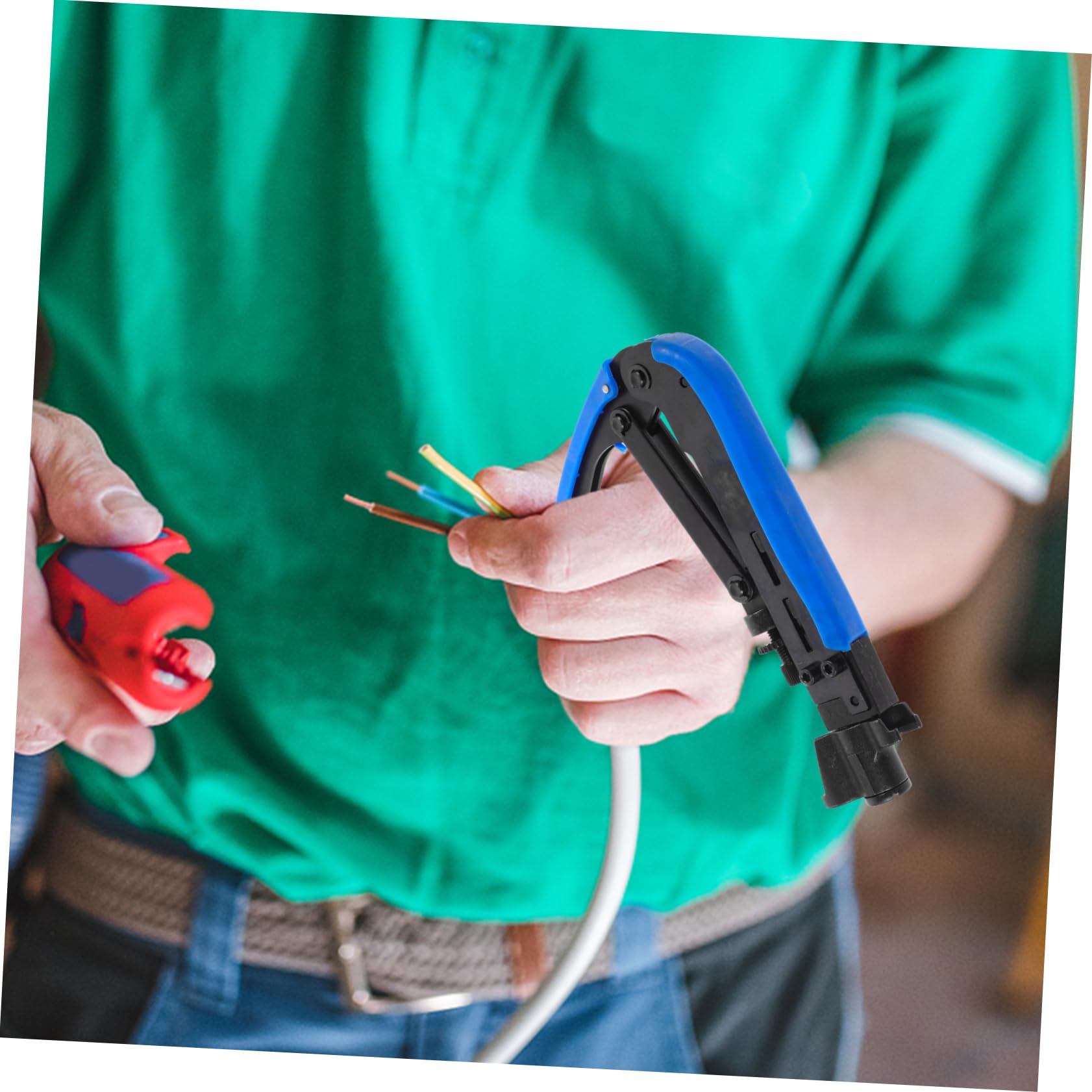Pinza A Pressare Per Crimpatrice Cavi Coassiali Utensile Professionale Compressione Cavi Crimpatrice Multiuso Per Connettori F Video Rete