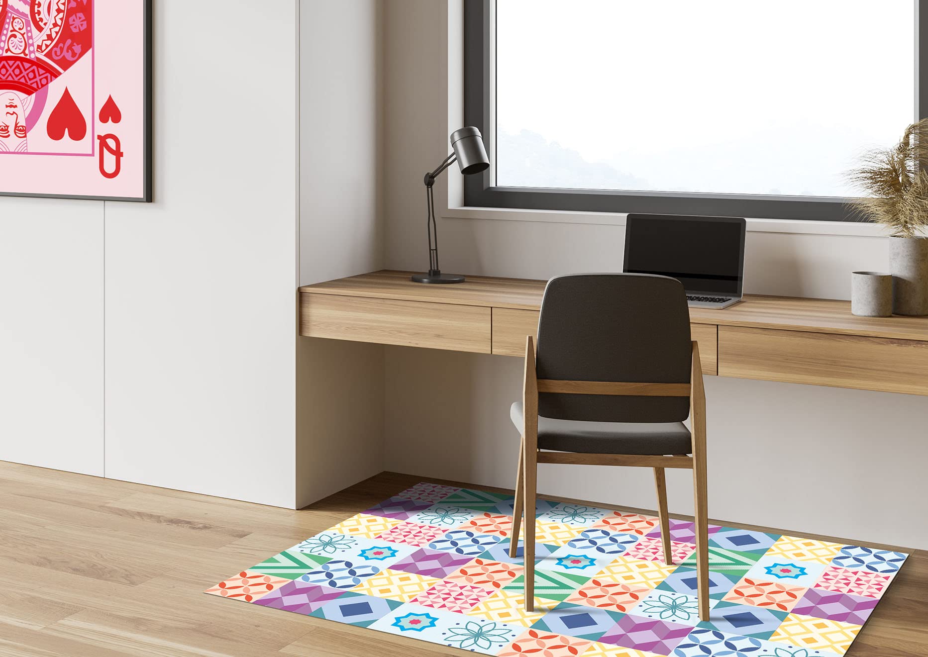 Alfombra Vinílica Cocina Salón - Varios Tamaños - (Hidráulica Évora Multicolor 80x120 cm)