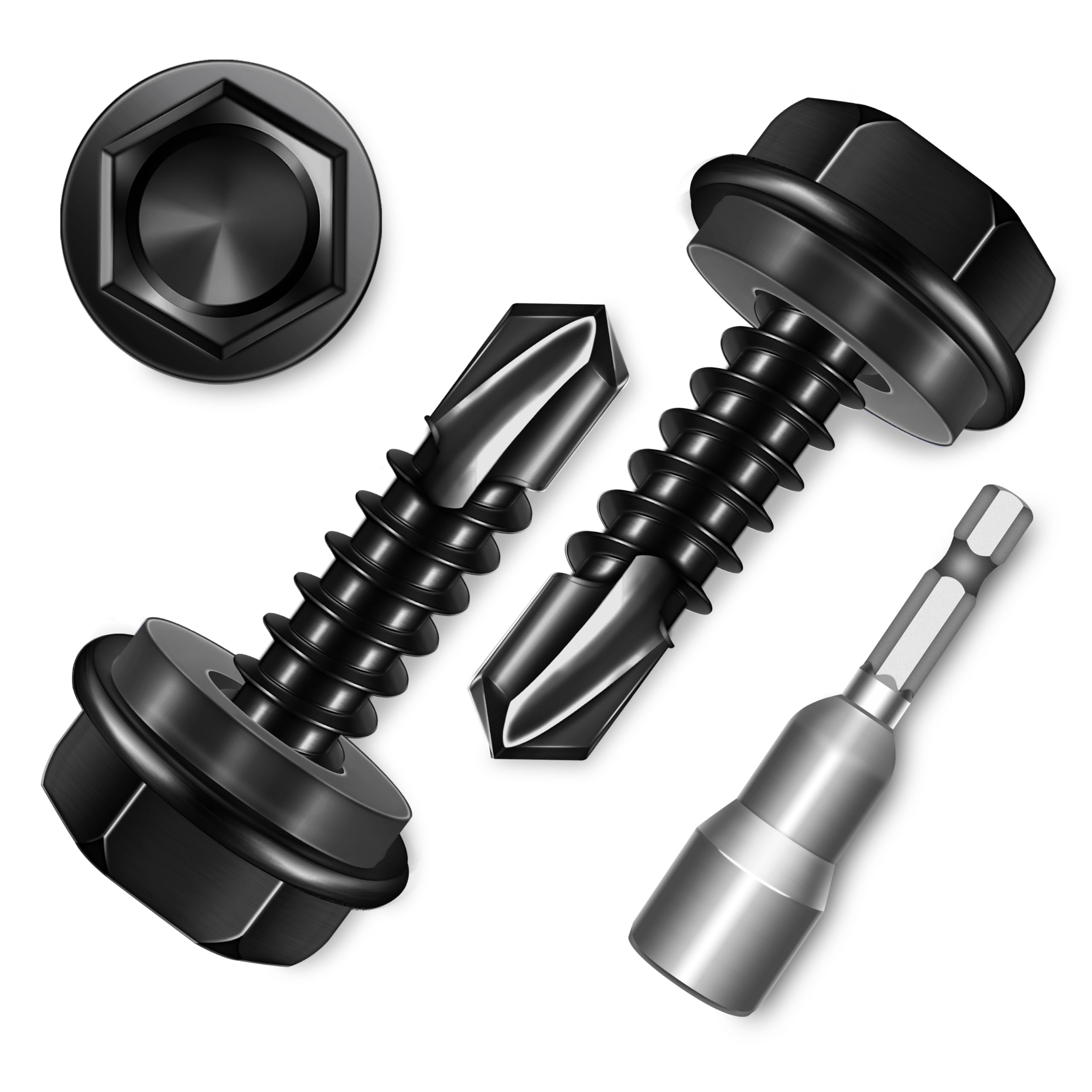Sheet Metal Screws - 100 Stainless Steel Self Drilling -7 Sheet Metal Screws - 100 Stainless Steel Self Drilling -7