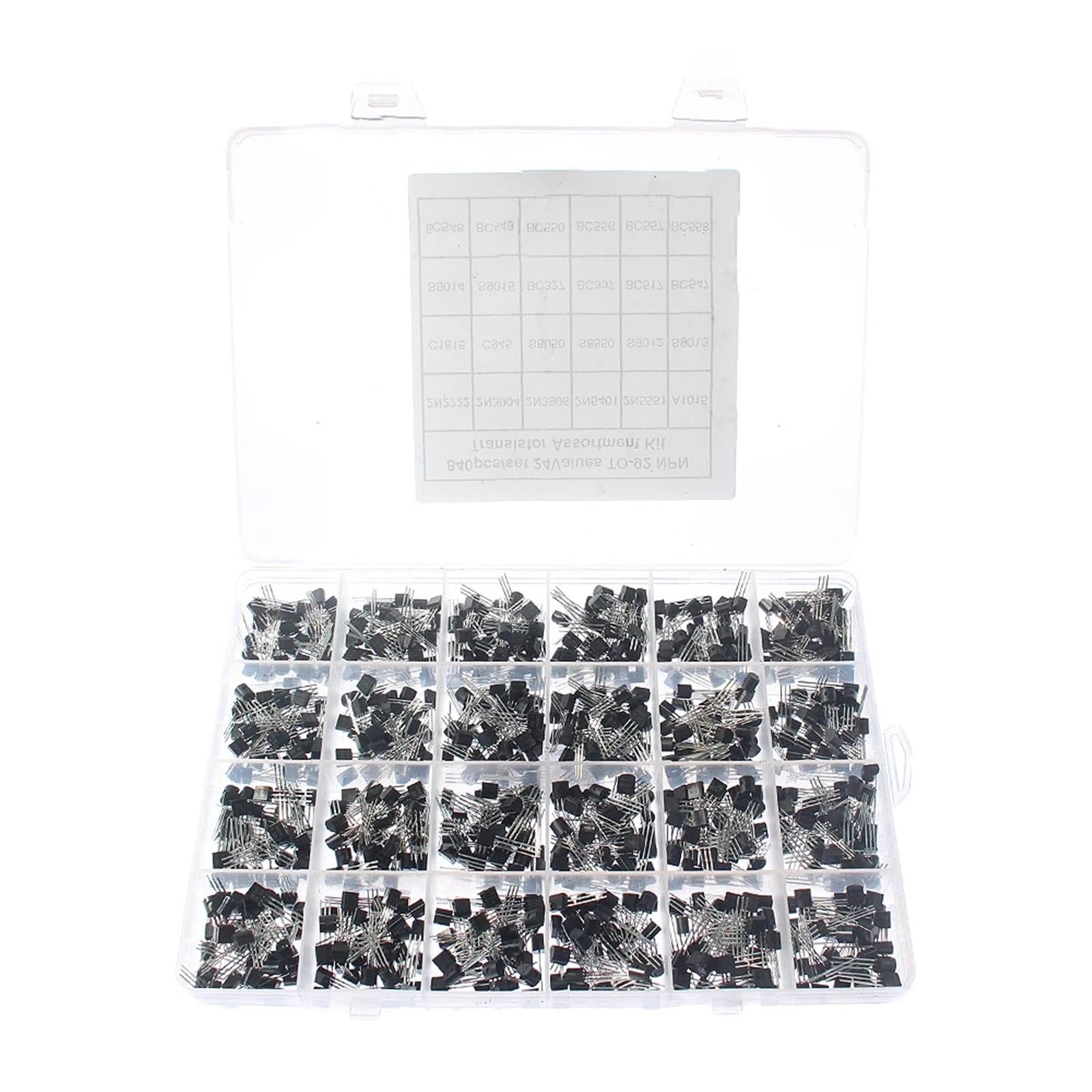 840 Pezzi 24 valori triodo Transistor assortimento Kit Set, PNP NPN Transistor BC327 BC337 2N2222 2N3904 2N3906 S8050 S8550 S9012