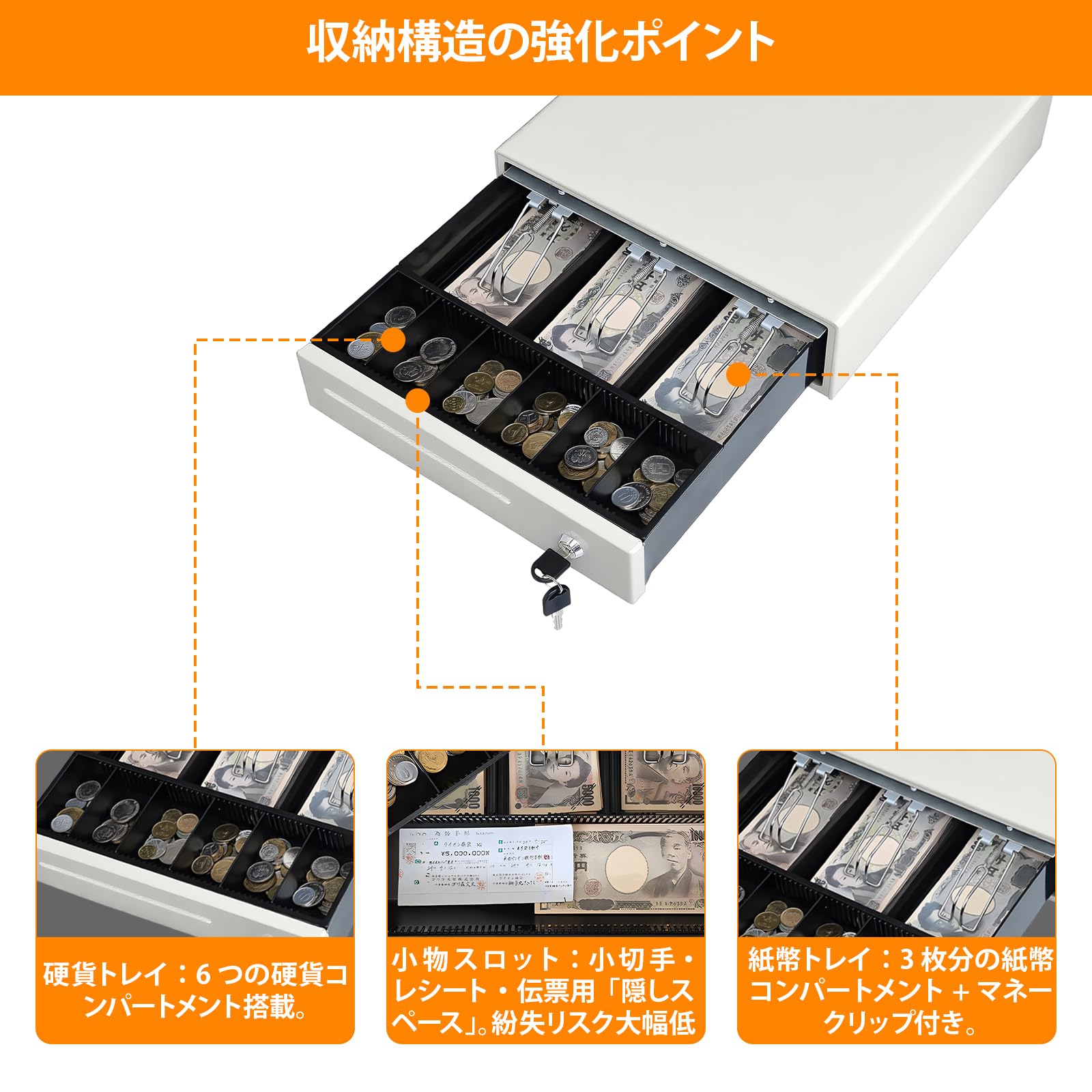 Amazon.co.jp: キャッシュドロア キャッシャー キャッシュボックス