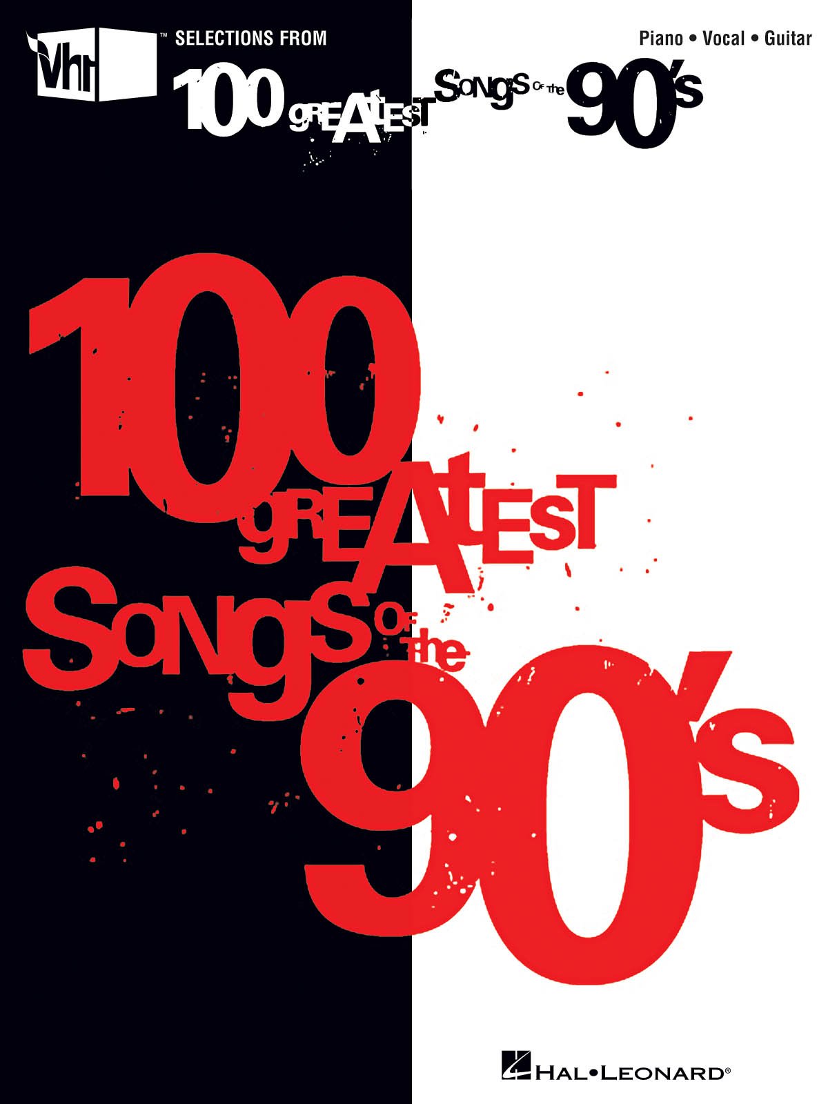 Vh1's 1 greatest songs of the '9s piano, voix, guitare