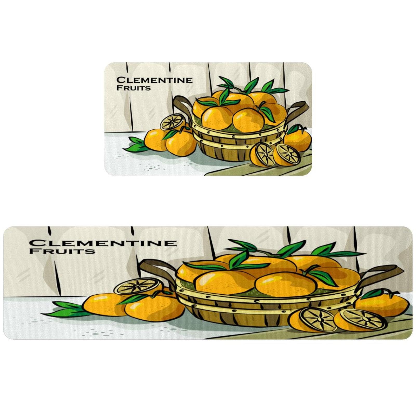 Tapete de cocina absorbente y lavable juego de 2 alfombras antideslizantes