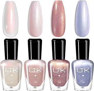 Pearl Nail Polish Sets - Air Quick Dry Nail Polish- 4colours Pearlescent...
