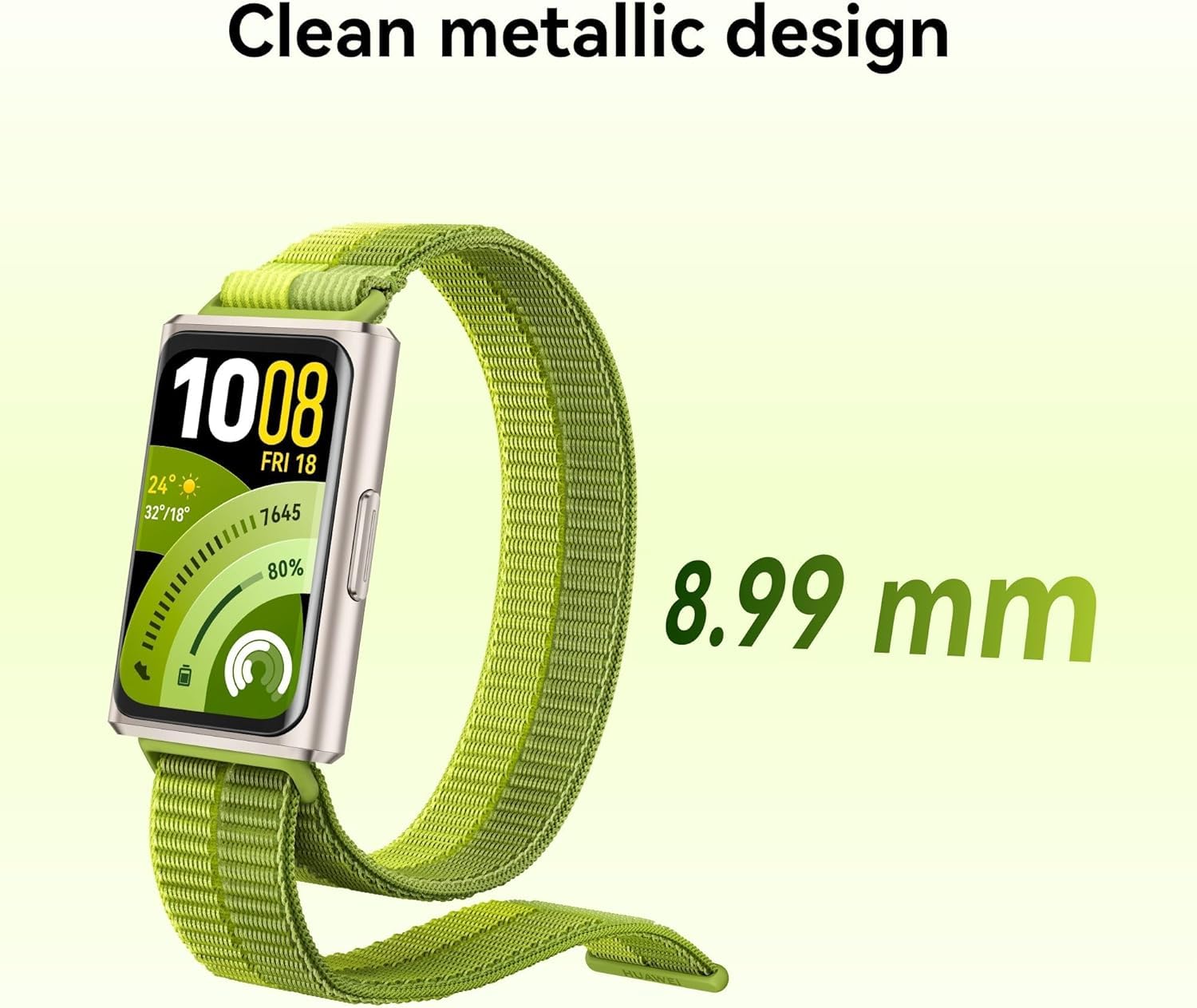 HUAWEI Band 11 Pro Smartwatch avec GPS, boîtier en alliage d'aluminium, noir