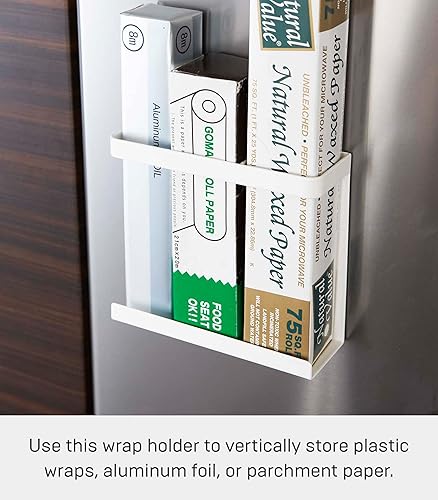 Miniatura 2 de YAMAZAKI Home Plate Magnet Wrap Or Aluminim Foil Holder - Kitchen Storage, Magnetic Organizer - Steel