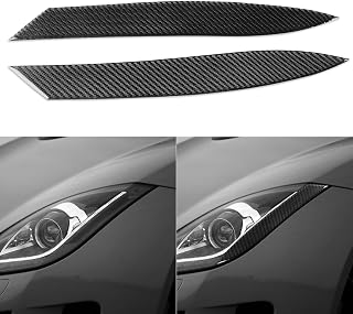 Real Carbon Fiber for Jaguar Accessories Headlight Eyebrow Panel