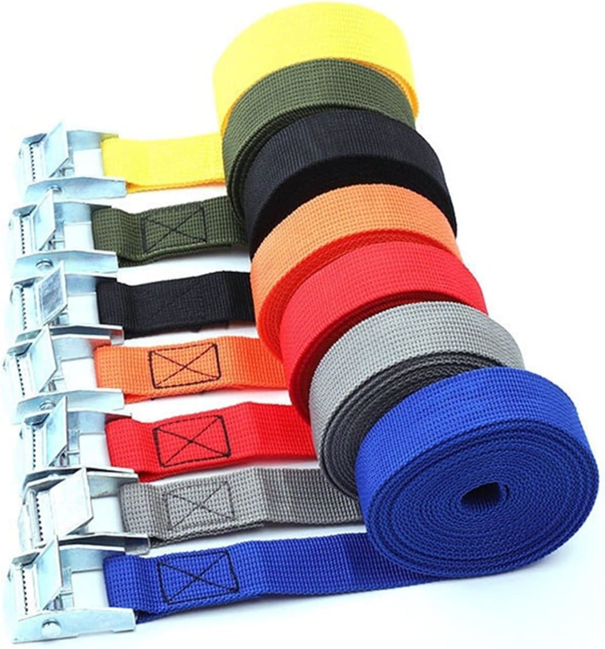 Pasy mocujące. Ratchet Tie Down Lashing Straps, 25 mm x 5 m, Multicolor