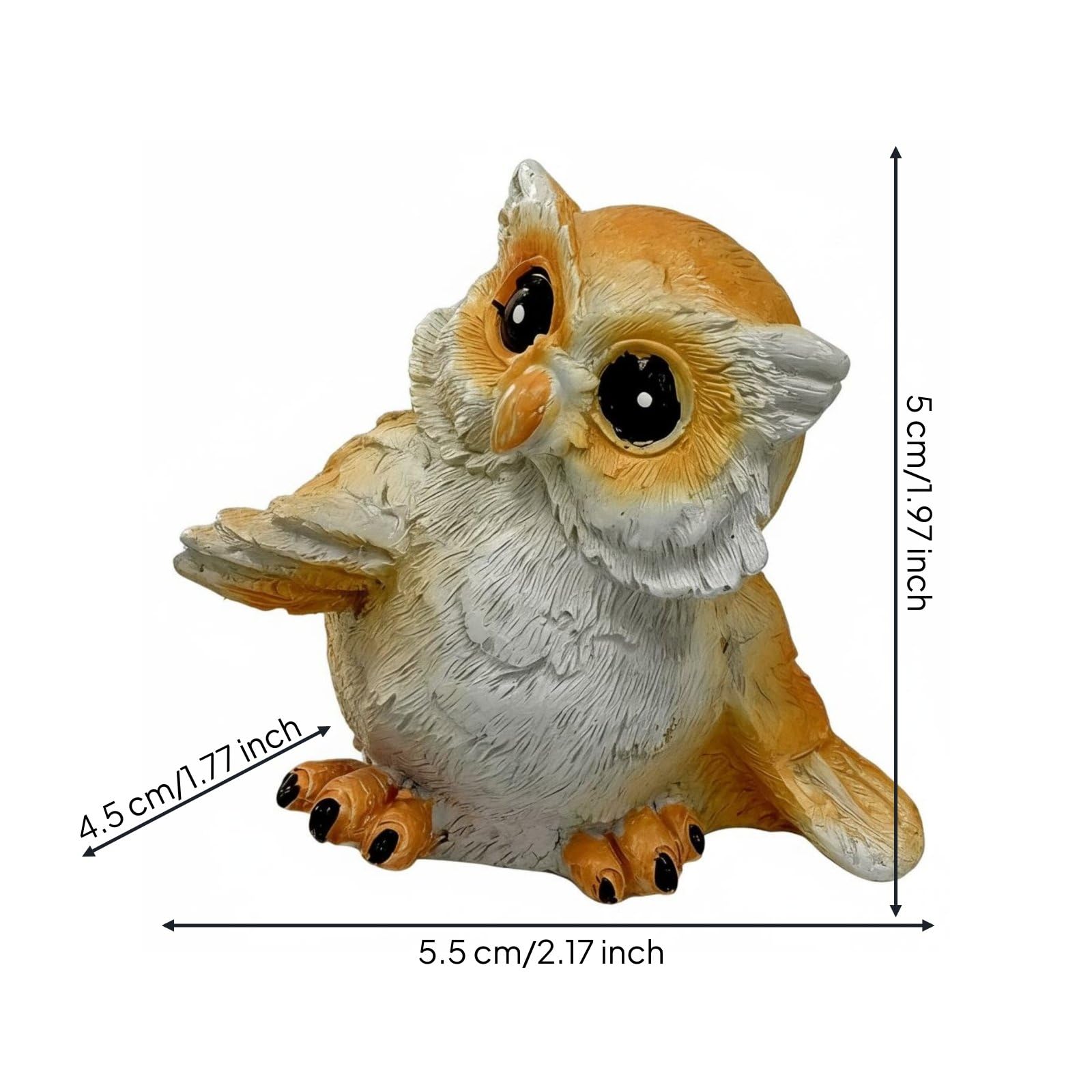 Amazon.co.jp: Xgdsnly フクロウ置物 樹脂像 独特デザイン ミニチュア