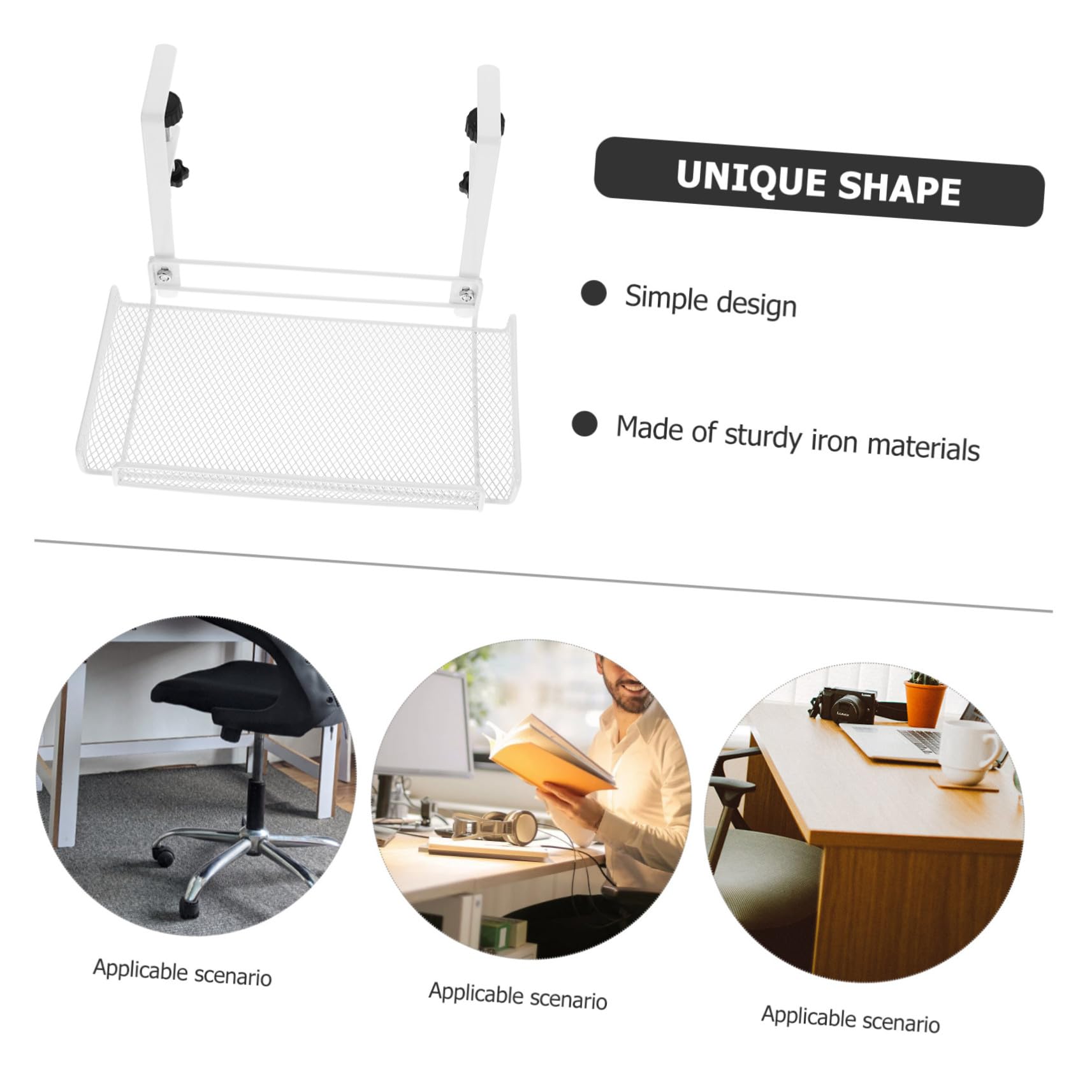 Organisateur de Câbles sous Bureau Maille Support de Gestion pour Fils et Multiprises Compact et Facile à Installer pour Bureau Domestique